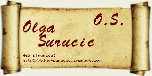 Olga Suručić vizit kartica